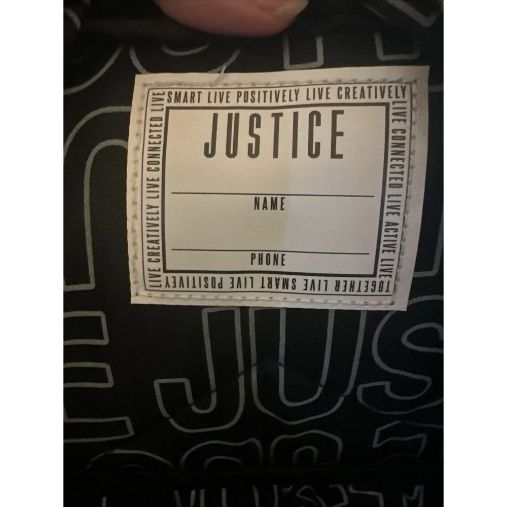 Justice 2004 Exclusive Backpack Paint Splatter  Iridescent Front Pocket 17
